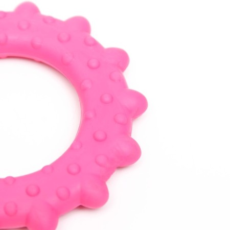 Chewing toy "Ring with spikes", tpr, 8.5 cm, pink-2