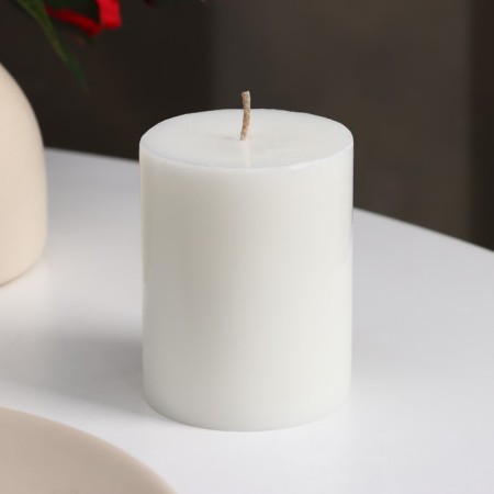 Candle-cylinder smooth, 6x7.5 cm, white, 10 hours-1