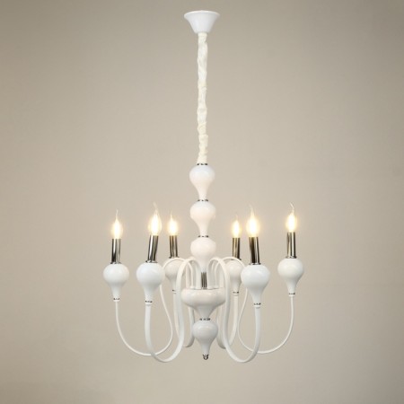 Bergamamo chandelier 6he14 40w is white-chromium 60x60x97 cm-4