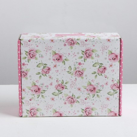 Gift folding box, packaging, “shine with happiness”, 27 x 9 x 21 cm-3