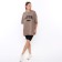 T-shirt female, brown color, Oversize size (42-46)