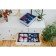 Organizer for storing linen of the Dolyan "Wave", 18 cells, 35 × 30 × 12 cm, blue color blue