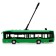 City trolleybus, 19 cm, 3 buttons, inertia, green color, light and sound effects