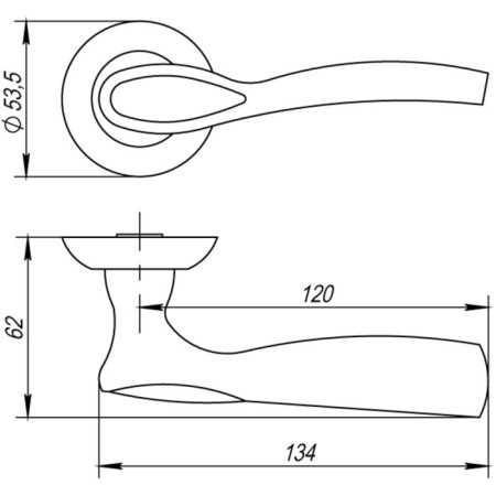 Separate handle Punto Rumba TL CF-17, Coffee color-1