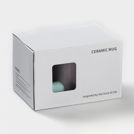 Ceramic "air" mug, 300 ml, purple and blue color-4