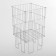 Sales basket 40 × 40 × 78 cm, color chromium