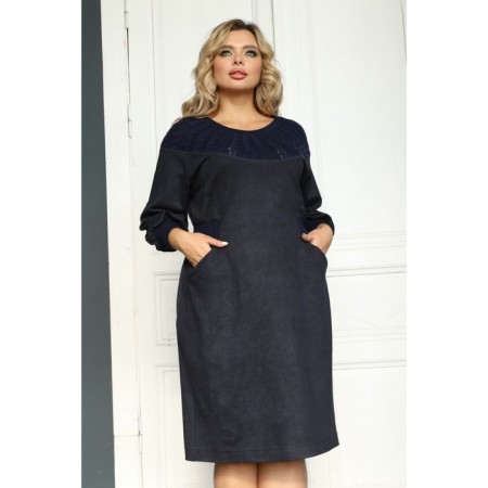 Women's dress, size 52, blue color-4