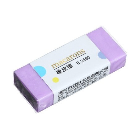 Rectangular eraser "pasta", in a paper holder, mix-4