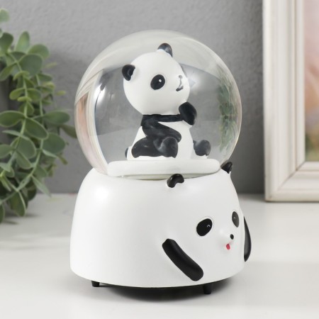 Souvenir Polystone Water Ball Music "Panda" spins 15x10x10 cm-2