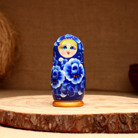 Matryoshka 5-doll "Vlad blue", 10-11 cm-2