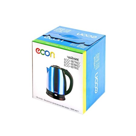 Electric kettle ECON ECO-1879 KE, 1500 W, stainless steel, 1.8 l, blue-3