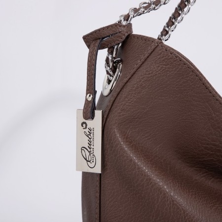 Love bag "Olivi" with lightning, brown color-3
