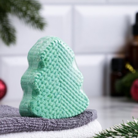 New Year. The bathtub "Christmas tree" with the aroma of mandarin, green, 120 gr.-2