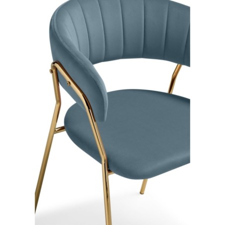 CHARTAL SHAMELIA 1 Metal/velor, Golden/Blue 60x52x79 cm-5