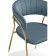 CHARTAL SHAMELIA 1 Metal/velor, Golden/Blue 60x52x79 cm