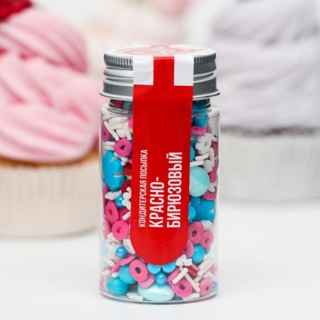 Confectionery sprinkling "Red-Biryuzovaya", 50 g-2