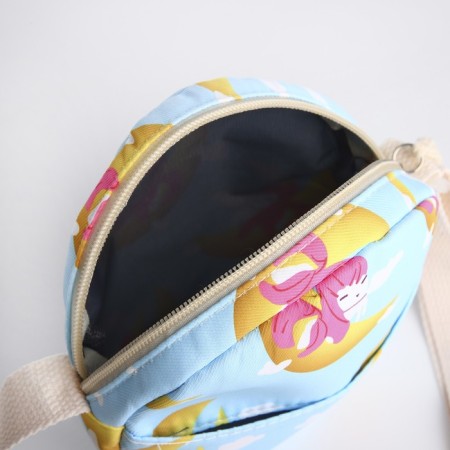 A backpack with a zipper, bag, cosmetic bag, blue color-10