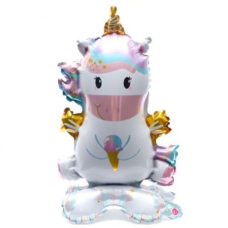 Foil ball 15 "Unicorn", on a stand, under the air