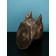 Wall figure "Dog's head", polystone, 35 cm, gold color