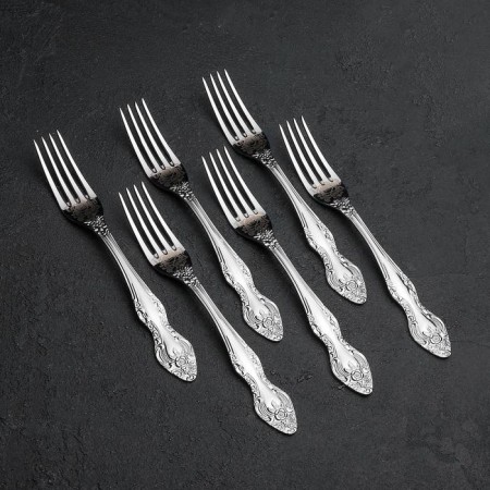 A set of cutlery "Troika", 30 items, art painting, decorative box-5