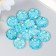 Buttons plastic for creativity 2 punctures "Kant Rhin" set 12 pcs Blue D = 1.7 cm