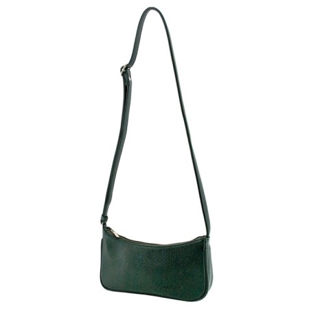 Female bag, artificial leather, green 23x3x12 cm