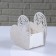 Kashpo wooden "Openland heart", white, 18 × 8.6 × 14 cm