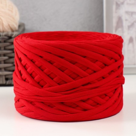 Knitted yarn, width 7-9 mm, 100m/295 gr ± 10% (09 - red)