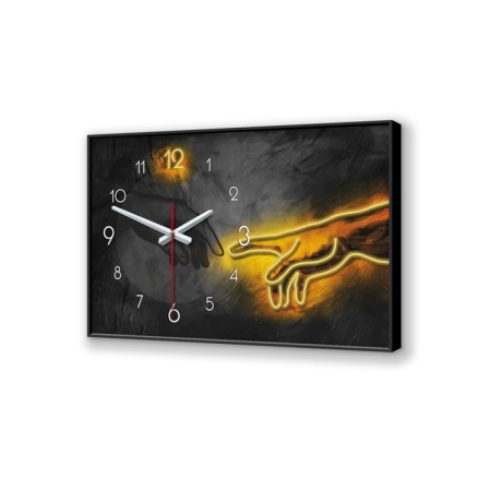 Carty clock is wall-mounted, interior "hand", 57 x 35 x 4 cm, silent