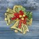 Jewelry decoration "double bell with balls and ribbon" 12.3x9.5 cm, mix