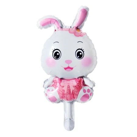Foil ball 16 "Sweet bunny", pink color