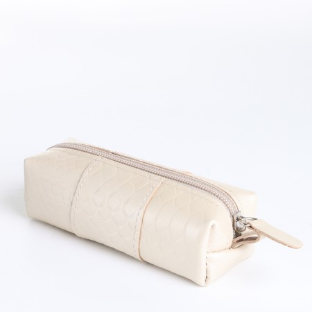 Textura zipper on the zipper, length 12.5 cm, ring, milk color