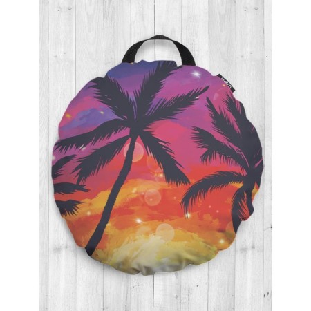 Pillow Sidushka "Love on the shore of the ocean", decorative, D = 52 cm