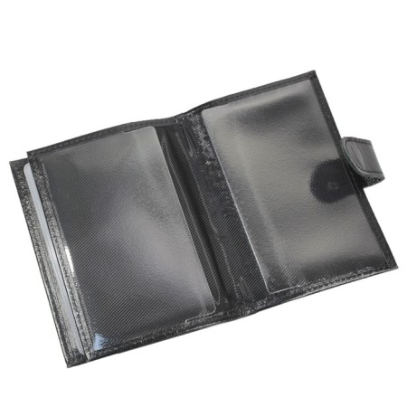 Covers for passport and auto documents, on the button, black matte color-2