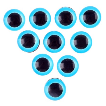 Elose -based eyes, set of 10 pcs., Size 1 pc. - 15 mm, blue color-1