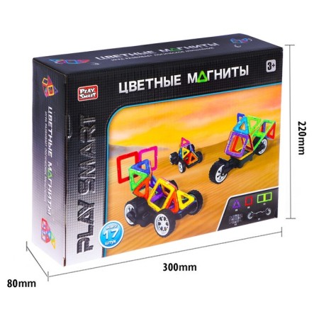 Designer magnetic "colored magnets", 17 parts-3
