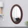Wall mirror, oval, brown 37.5x57.5 cm, zp = 29.5x49.5 cm