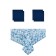 Kitchen Bluebird: a tablecloth 110x140 cm, serving napkin 40x40 cm. - 4 pcs, blue color
