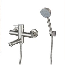 Bath mixer RMS SUS124-009E, single-leaf, with shower watering can, chrome