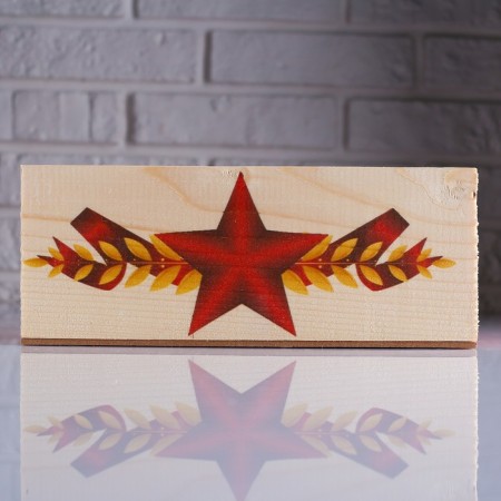 Wooden Kashpo 24.5 × 14.5 × 9 cm Elegant "Red Star", Massive Pine-2