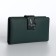 Women's wallet on magnet, green color
