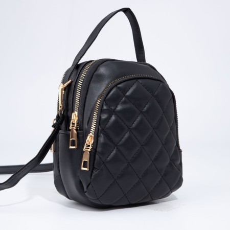 Bag Cross-Bodi with a zipper, black color-4