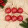 Set of balls plastic D-6 cm, 6 pcs "Retro" red