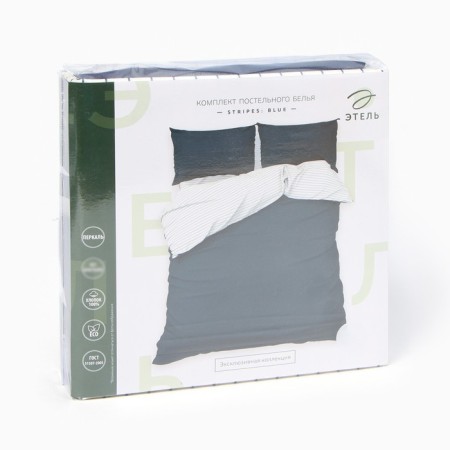 Bed Lowworm Ethel 2 joint venture: Blue, 175x215cm, 200x214cm, 50x70cm-2 pcs, perkal, 114 g/m2-13