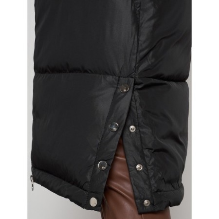 Coat insulated winter female, size 48, black color-12