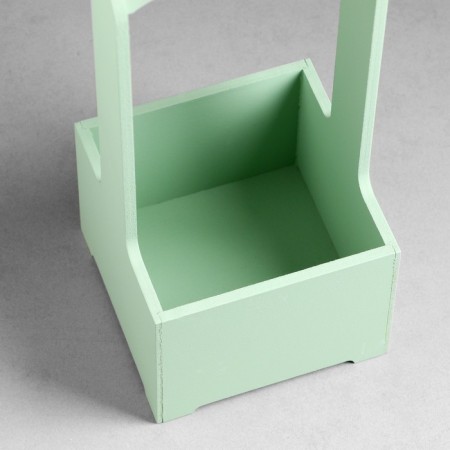 Kashpo - wooden box 13.5x13.5x30 cm olive-2