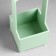 Kashpo - wooden box 13.5x13.5x30 cm olive