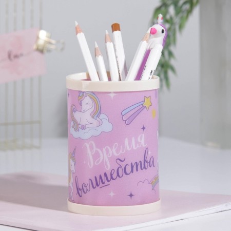 Organizer for the office, stand for handles and pencils “Time of Magic” 11.1 x 8 cm-1