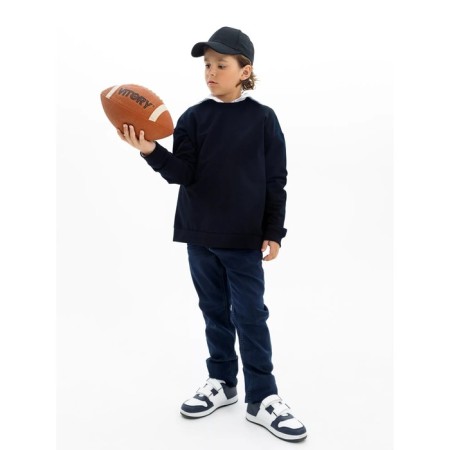 Sweatshirt for a boy, height 146 cm, blue color-3