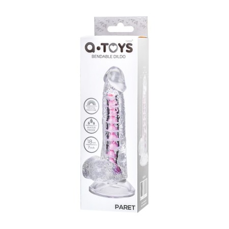 Flexible phallimitator A-Toys Paret, TPE, transparent, 18 cm-11